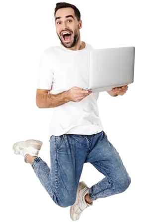 hombre volando con fibergo